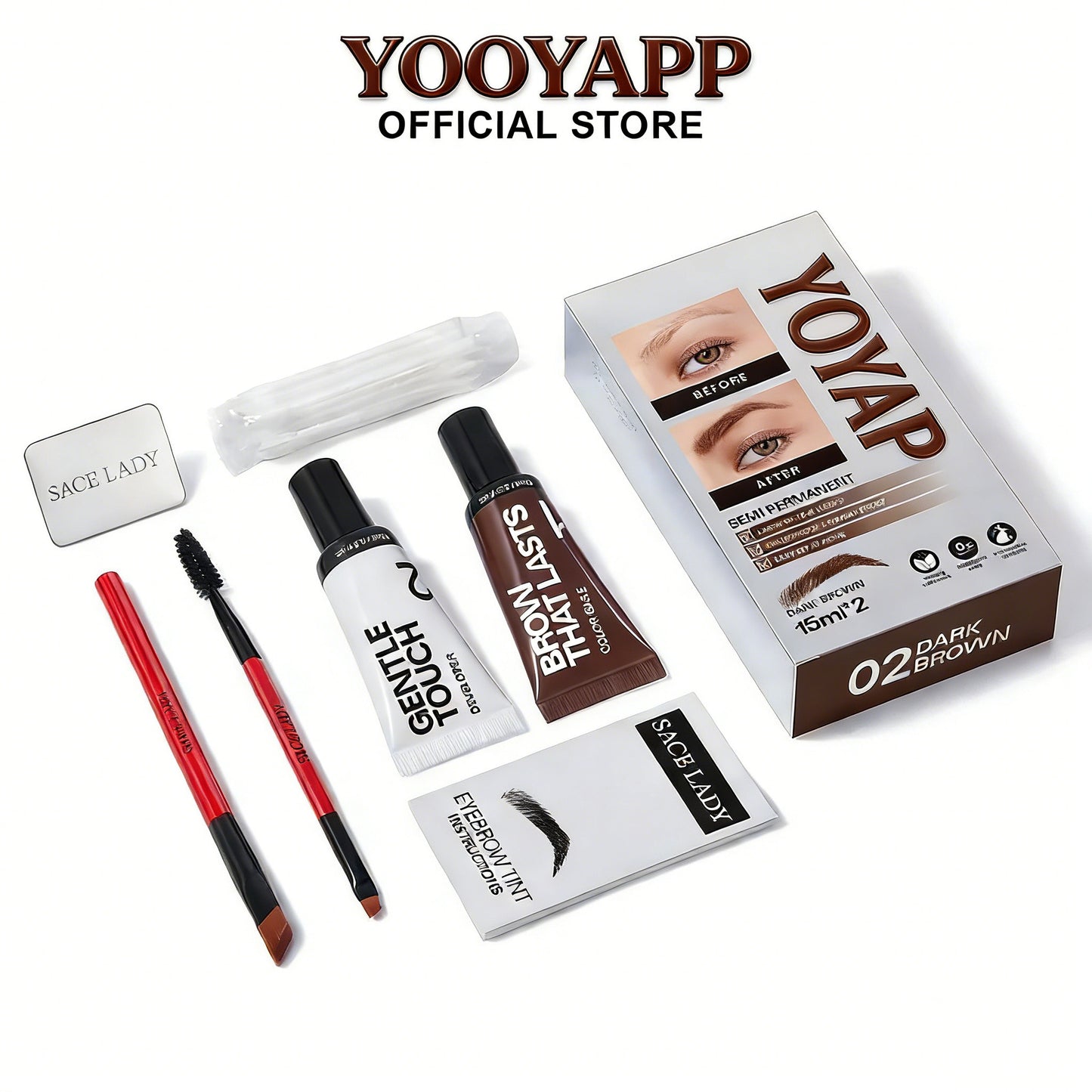 Long-Lasting Waterproof Eyebrow Tint Kit