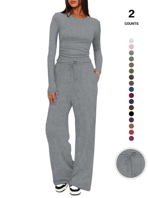 Women's All-Season Ruched Loungewear Set