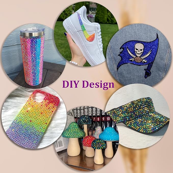 Mixed-Color Resin Rhinestones with Tools