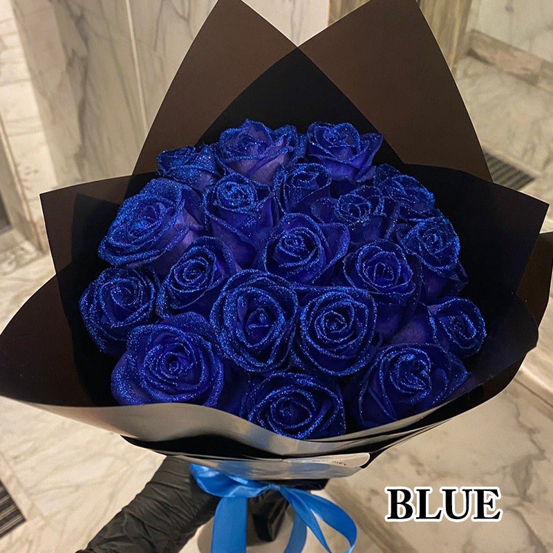 Glitter Faux Roses Bouquet