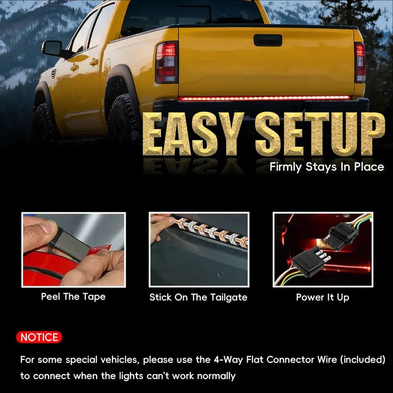 Upgraded 60-Inch LED Tailgate Light Bar