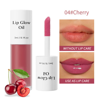 🌈 7-Color Fruit-Flavored Lip Oil - Hydrating Moisturizing Mirror-Gloss Lip Gloss