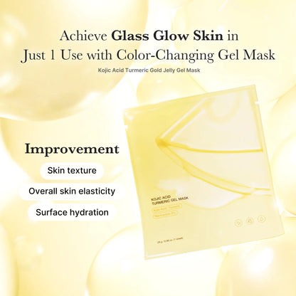 Gold & Pink Jelly Gel Mask Duo – PDRN Collagen + Kojic Acid Turmeric