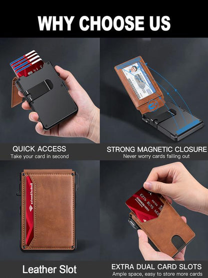 Slim Aluminum Pop-Up Wallet