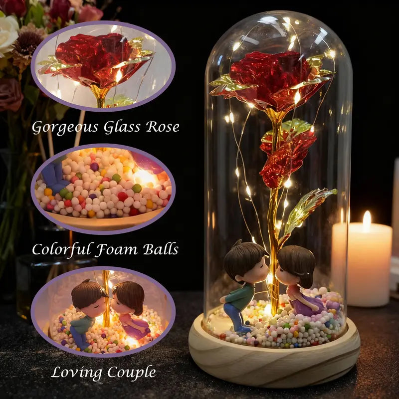 Valentine's Day Artificial Gold-Plated Rose