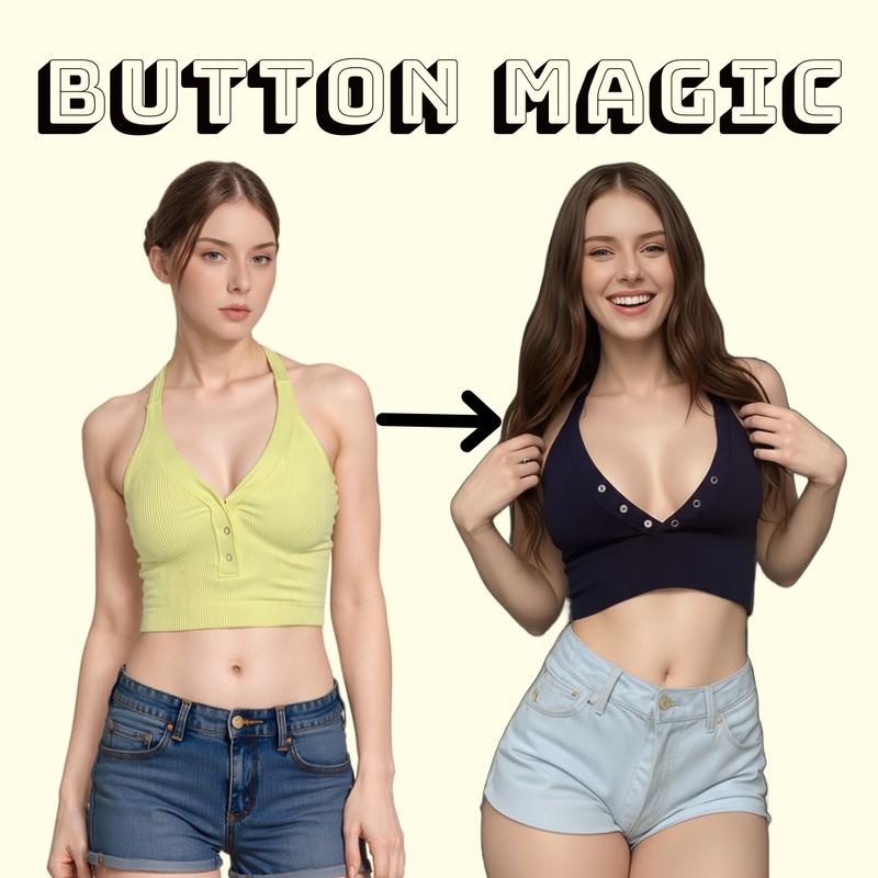 V-Neck Ribbed Sports Bra