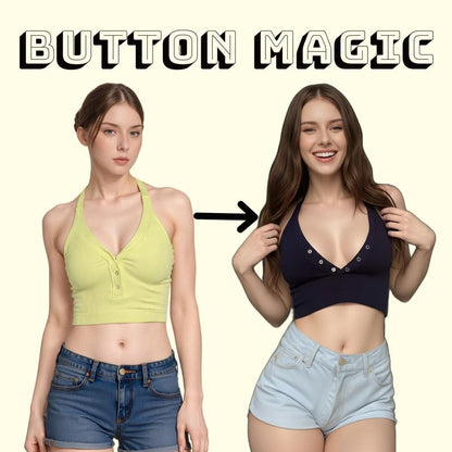 V-Neck Ribbed Sports Bra