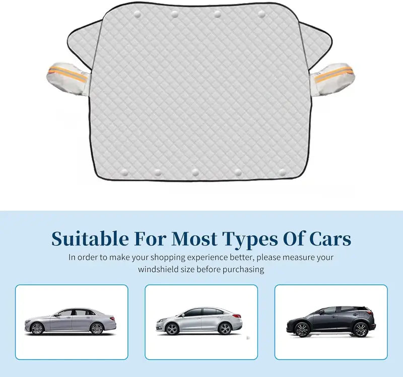 Car Windshield Snow & Sun Shade - Durable Winter/Summer Protector