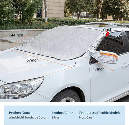 Car Windshield Snow & Sun Shade - Durable Winter/Summer Protector