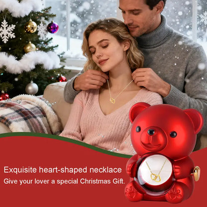 Cute Teddy Bear with Preserved Rose