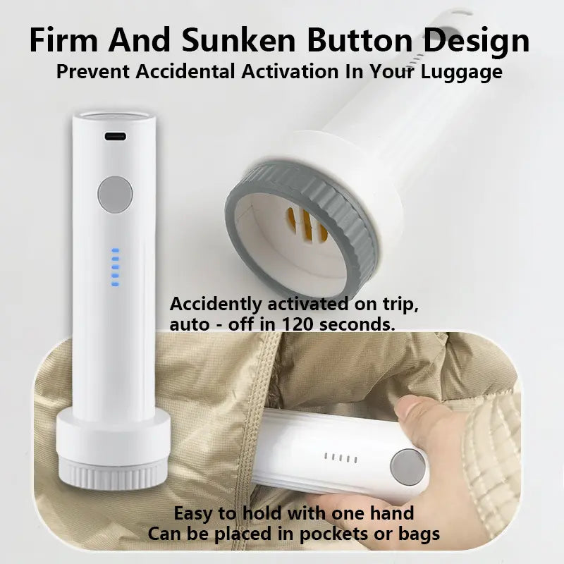 Cordless Travel Vacuum Storage Compression Bag Set