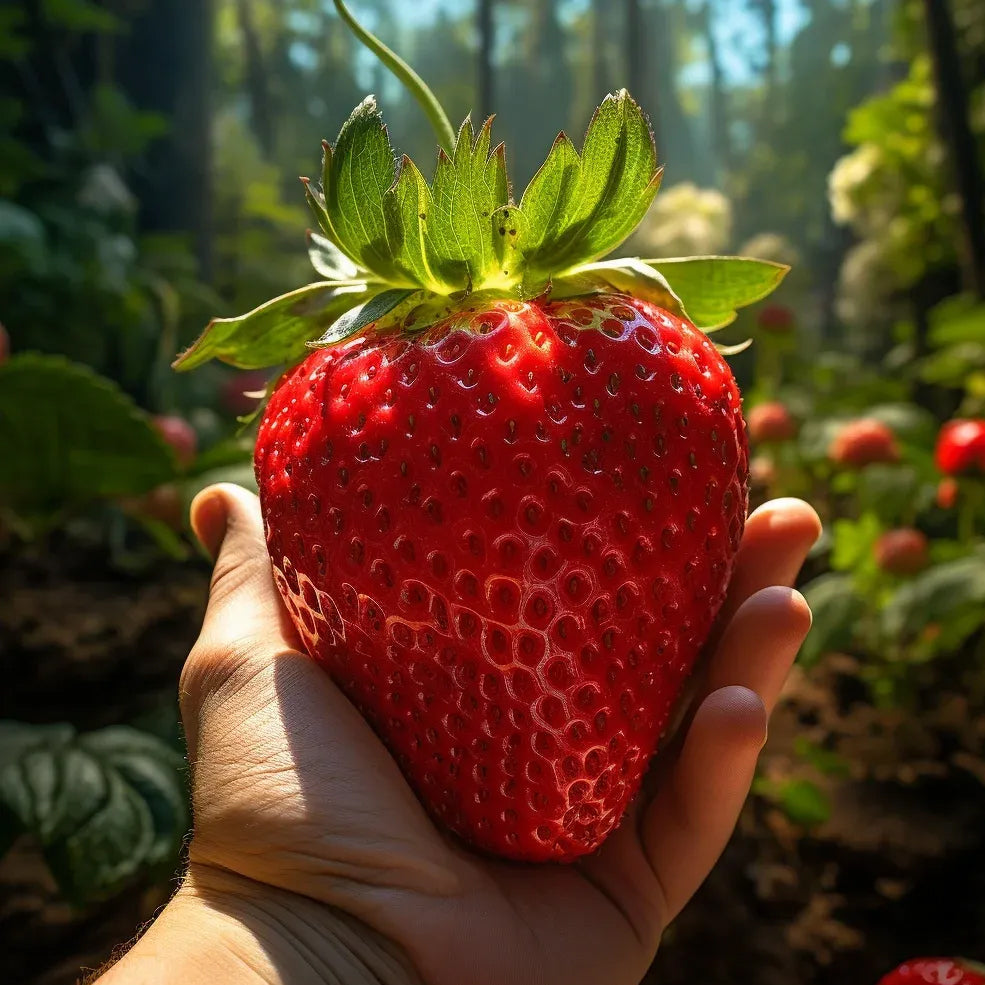 🍓Cream Giant Strawberry Seeds -- Various shapes & Natural juices🥤（500 grain）