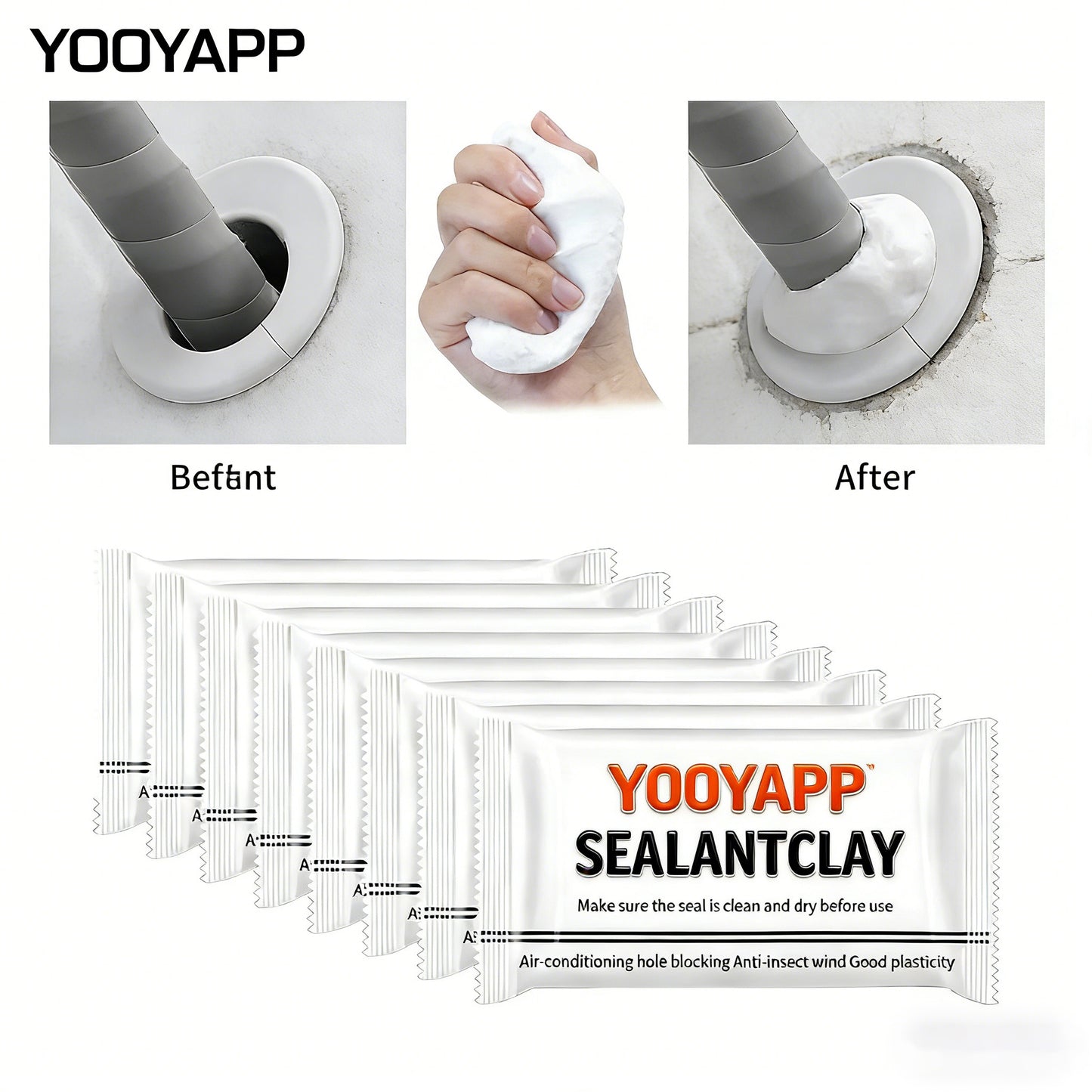 Sticky Sealant Clay for AC Hole Blocking