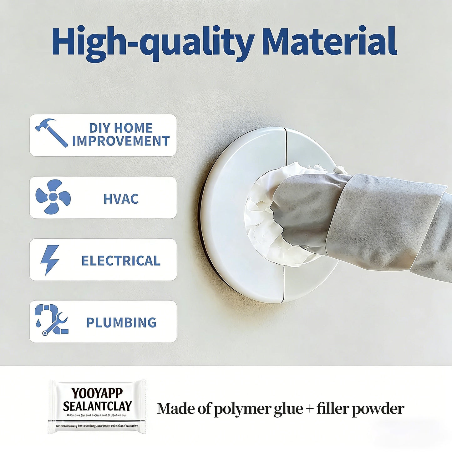 Sticky Sealant Clay for AC Hole Blocking