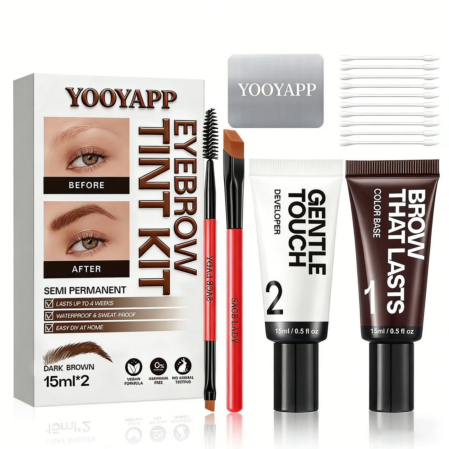 Long-Lasting Waterproof Eyebrow Tint Kit