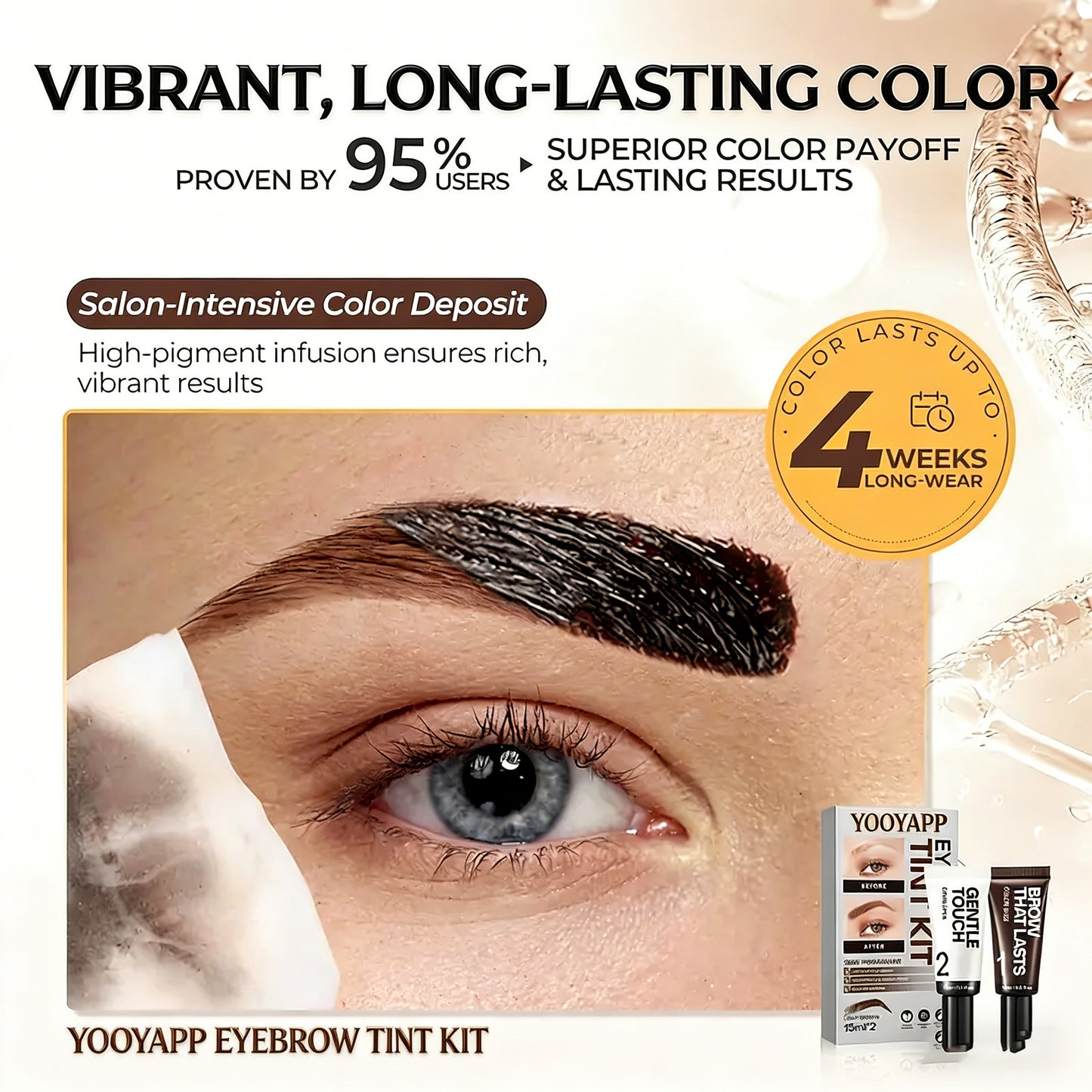 Long-Lasting Waterproof Eyebrow Tint Kit