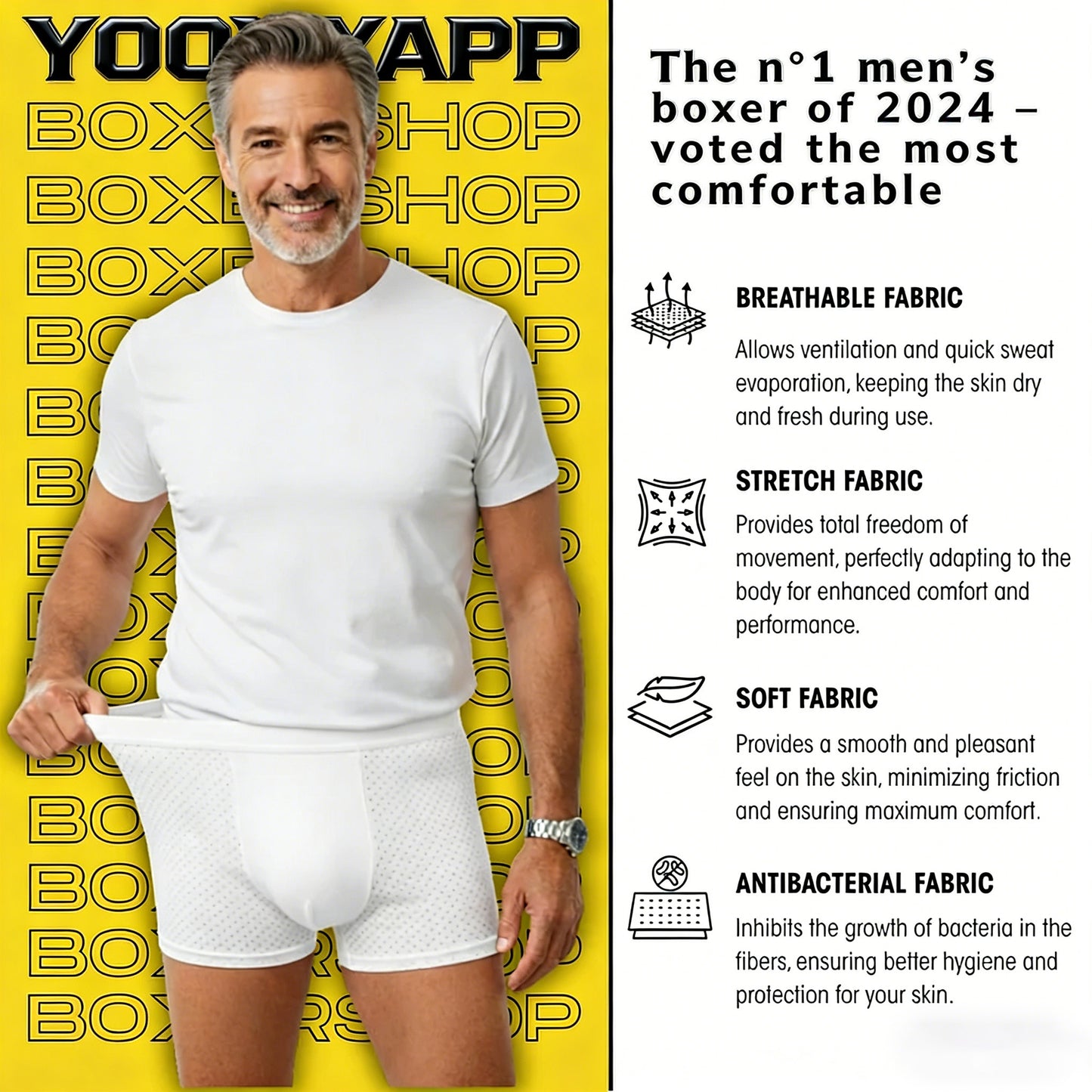 BAMBOO FIBER BOXERS FOR