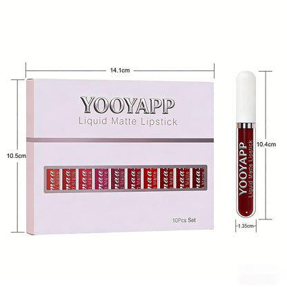 10Pcs Liquid Matte Lipstick Set