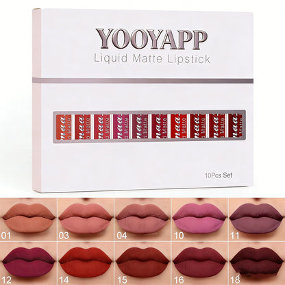 10Pcs Liquid Matte Lipstick Set