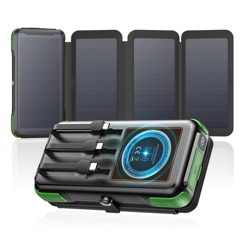 Solar Charger: 7 Outputs + Wireless Fast Charge for All Devices