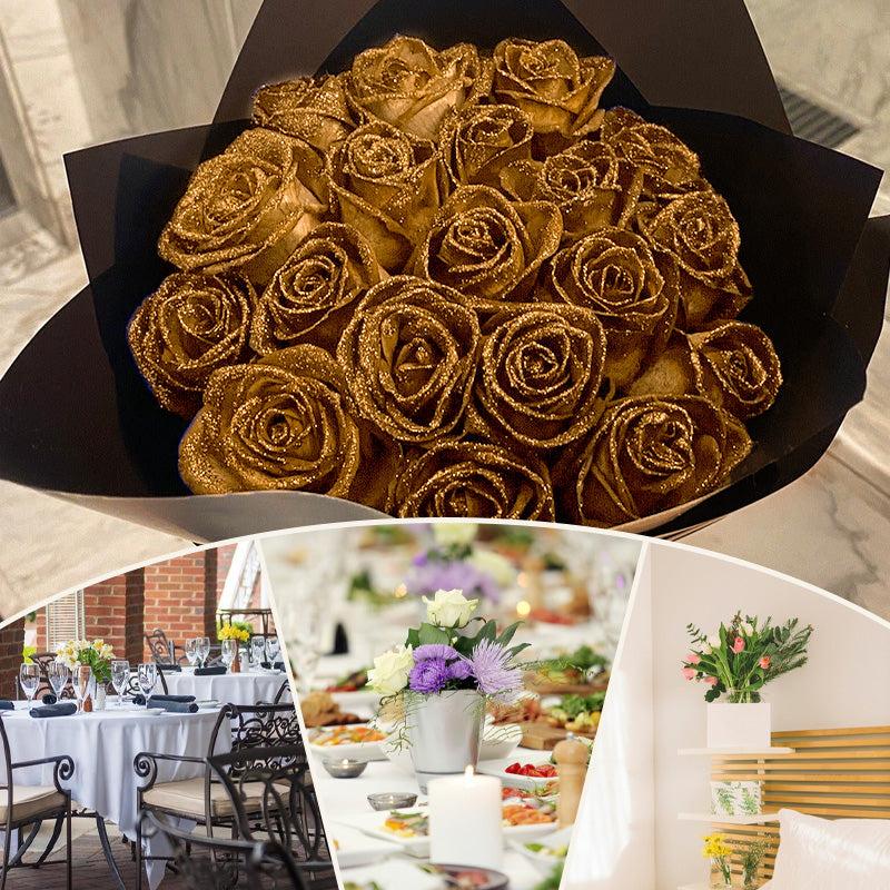 Glitter Faux Roses Bouquet