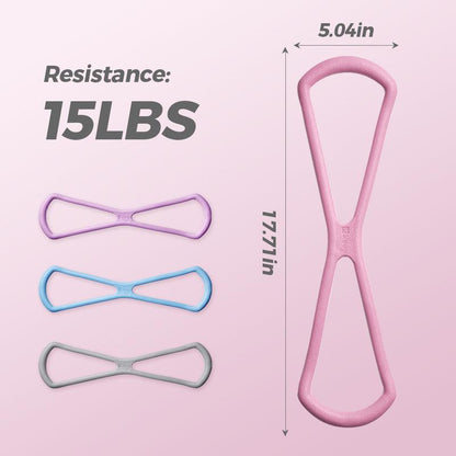 Figure 8 Resistance Bands for Women - TPE Fitness Equipment for Arms Chest Expander Yoga Gym Training