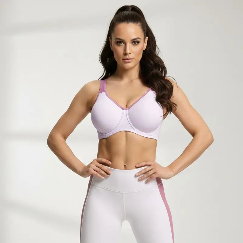 Wide Strap Underwire Sports Bra