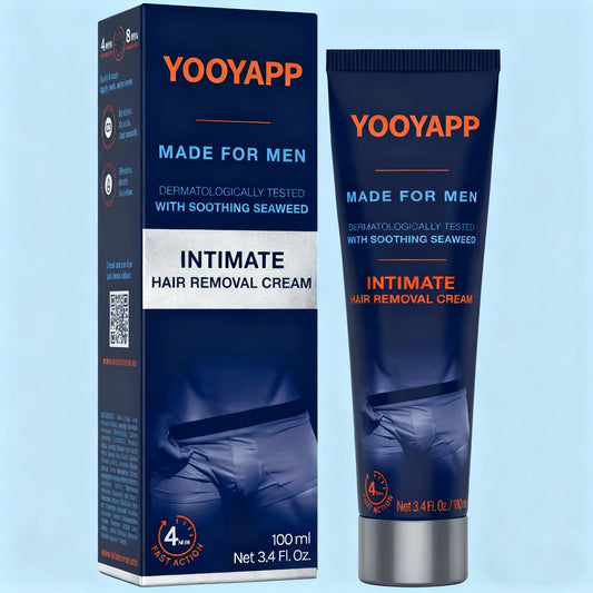 Premium Intimate Hair Removal Cream for Men coarse male body hair