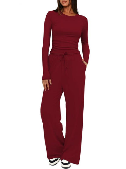 Women's All-Season Ruched Loungewear Set