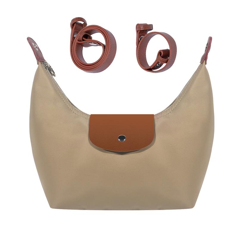 Stylish Nylon Crescent Satchel with Adjustable Strap