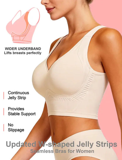 Plus Size Back Fat Smoothing Jelly Bra