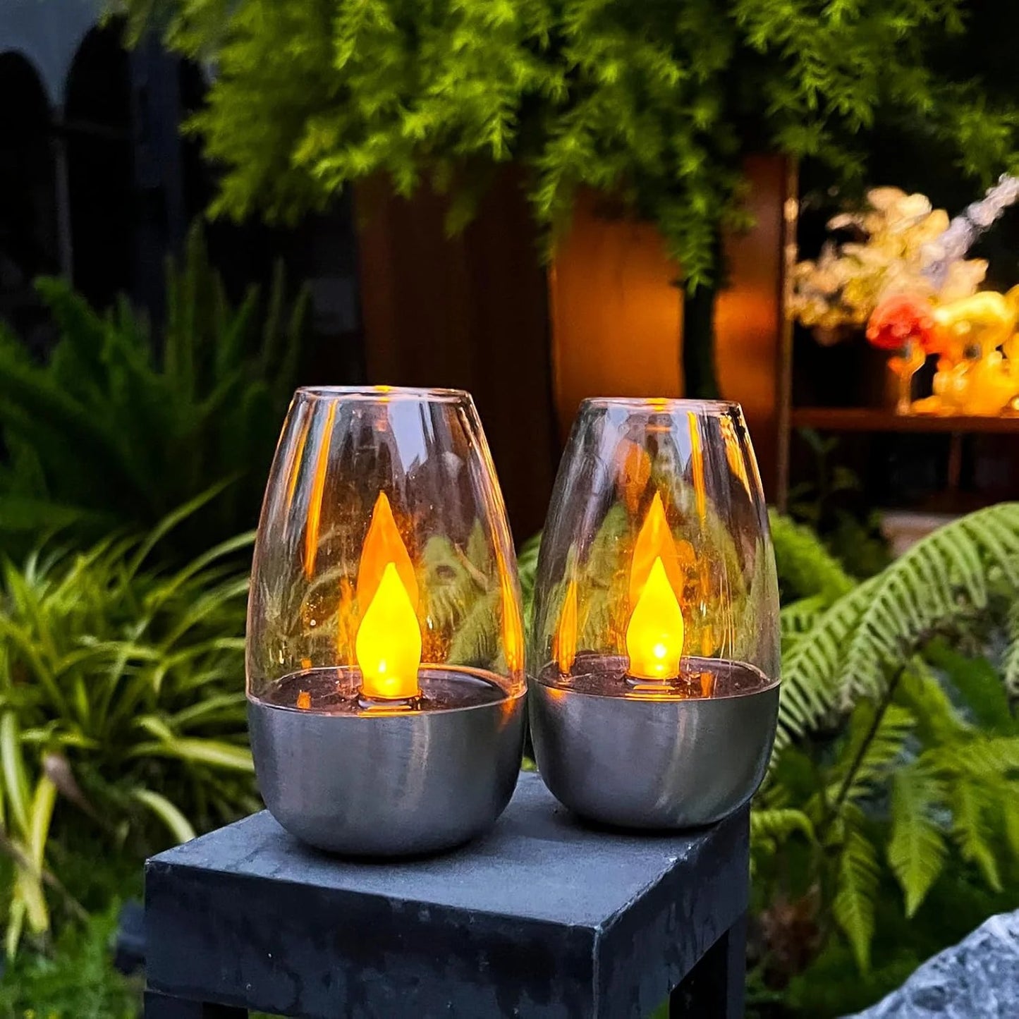 Solar Power Tea Lights Flameless Flicker