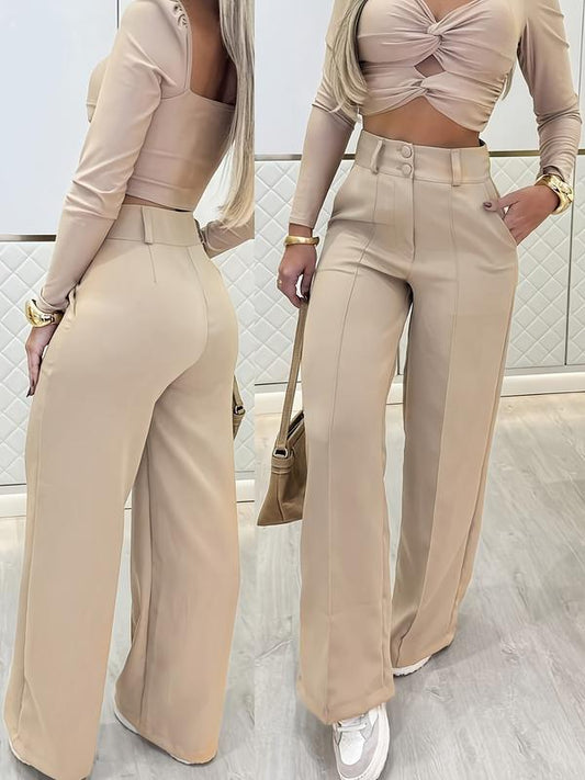 Women's Simple Wide-Leg Pants