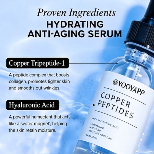 Copper Peptides Serum for Face - Anti-Aging Facial Serum for Skin Smoothness