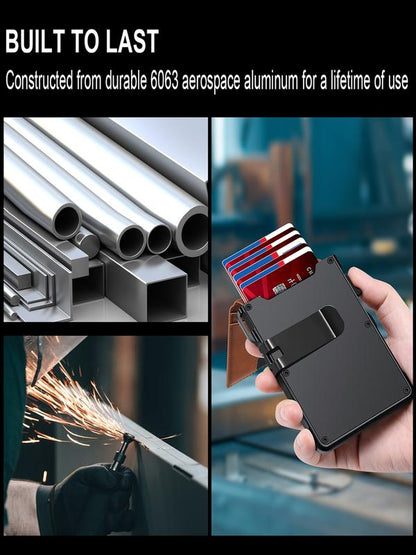 Slim Aluminum Pop-Up Wallet