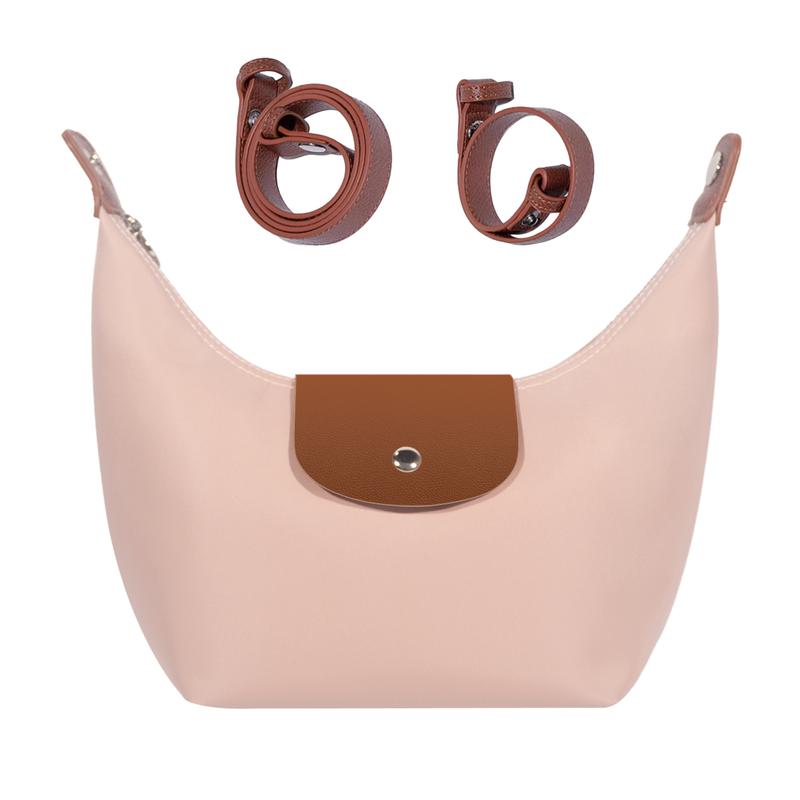 Stylish Nylon Crescent Satchel with Adjustable Strap