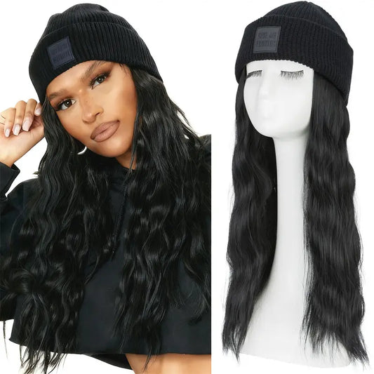 Women's Knitted Cap Wigs