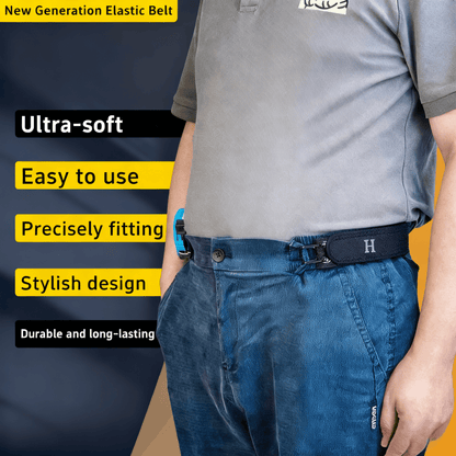 Metal Hook Tactical Elastic Belt