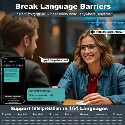 🔥AI Chat Smart Glasses: Translation + Photochromic & Hands-Free Audio
