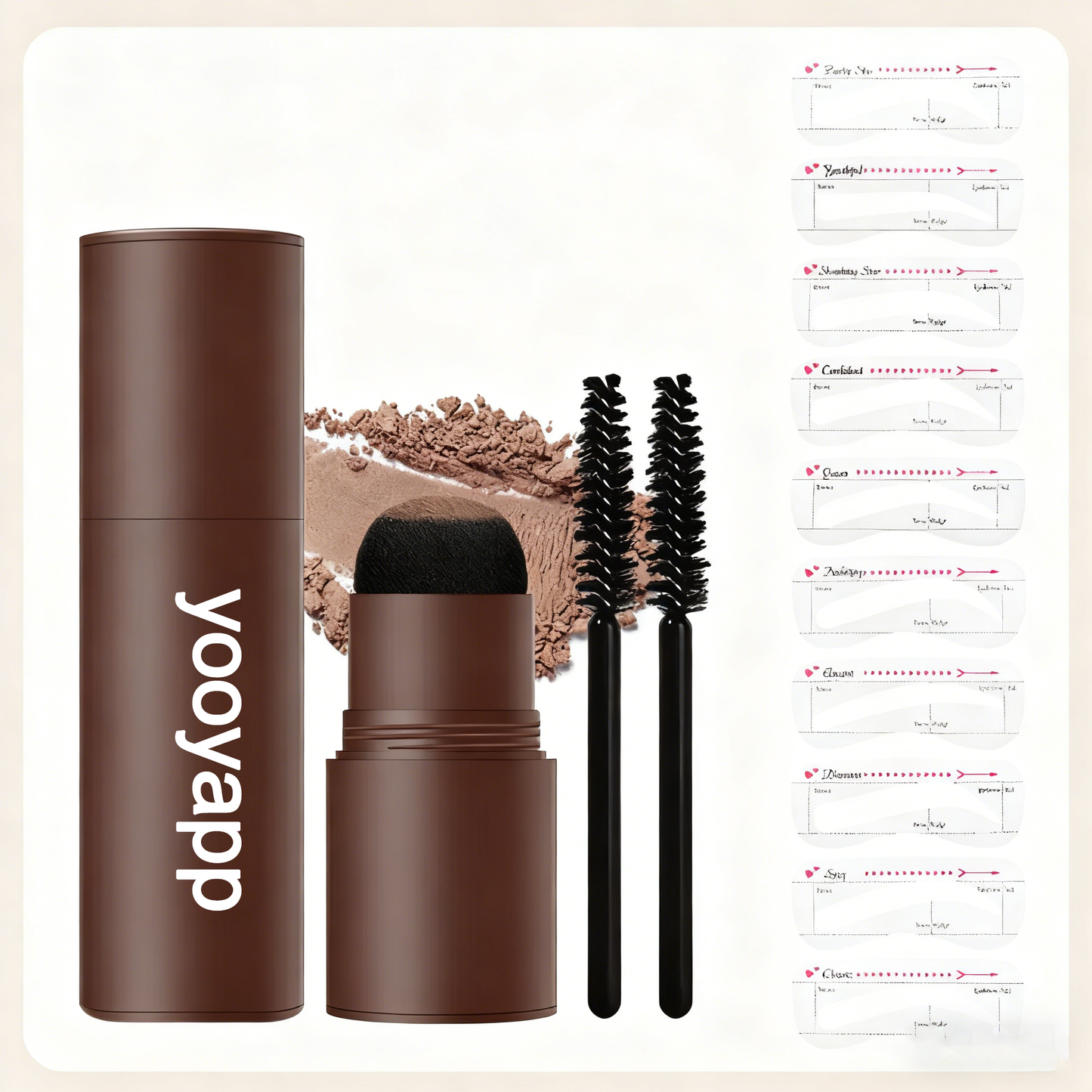 InstaBrow ™ -  Eyebrow Stamp Template Set