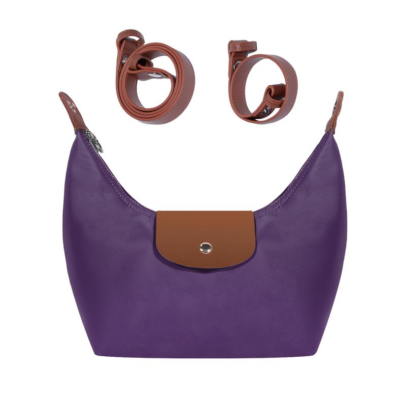 Stylish Nylon Crescent Satchel with Adjustable Strap