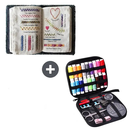 All-Scenario Sewing Kit + Embroidery Stitch Book (86PCS)