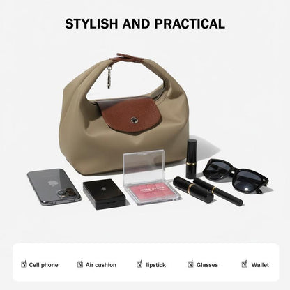 Stylish Nylon Crescent Satchel with Adjustable Strap