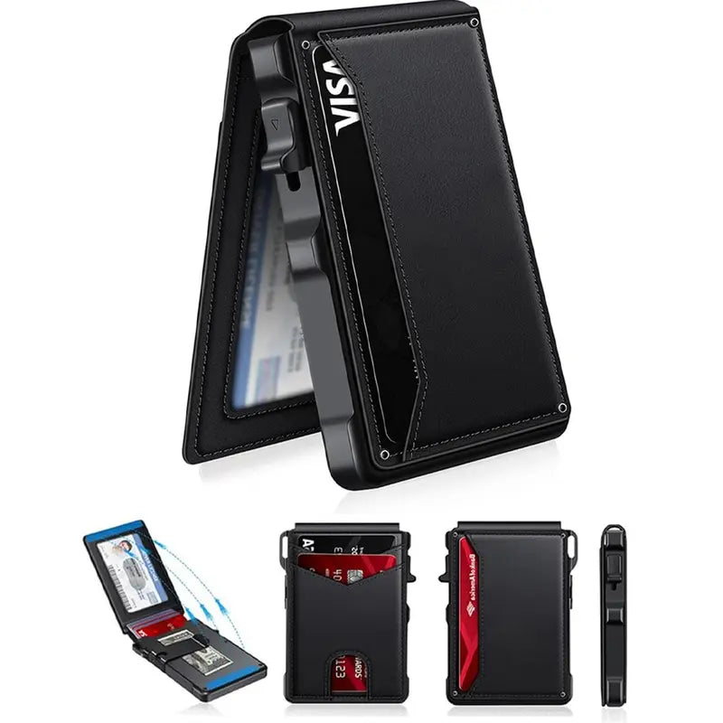 Slim Aluminum Pop-Up Wallet