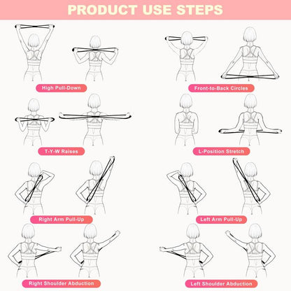 Figure 8 Resistance Bands for Women - TPE Fitness Equipment for Arms Chest Expander Yoga Gym Training