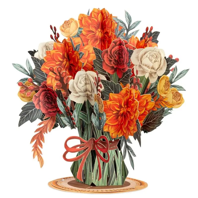 🌸 Valentine’s 3D Flower Bouquet Pop-Up Card