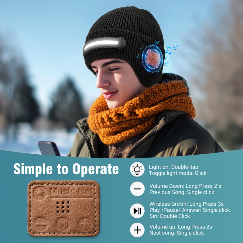 Bluetooth Beanie with Light