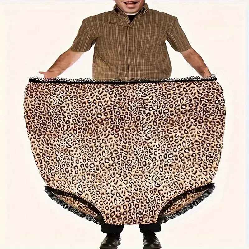 😂 Giant Leopard Print Prank Panties - Unisex Novelty Party Joke Gift