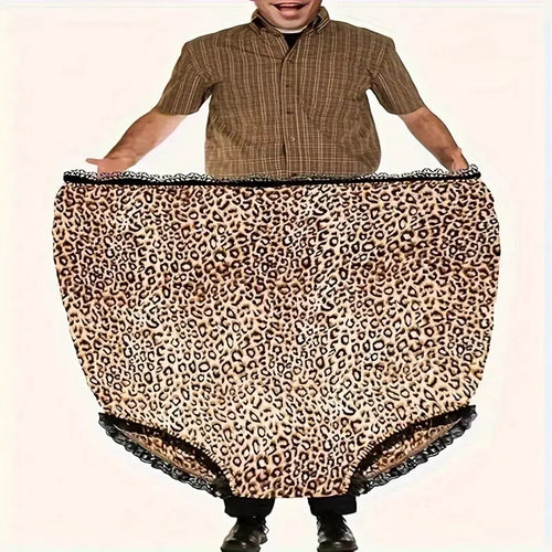 😂 Giant Leopard Print Prank Panties - Unisex Novelty Party Joke Gift