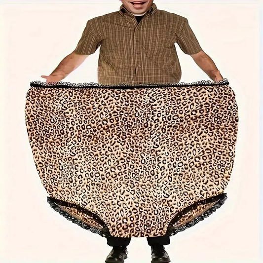 😂 Giant Leopard Print Prank Panties - Unisex Novelty Party Joke Gift